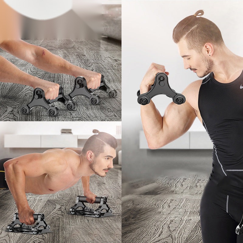 Three-in-one Abdominal Wheel Push-Up Bracket
