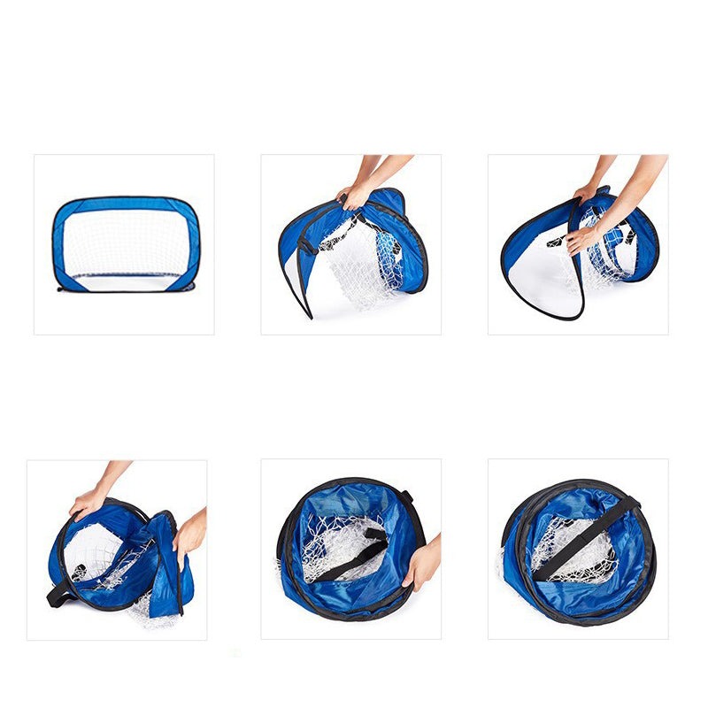 Portable foldable storage football goal