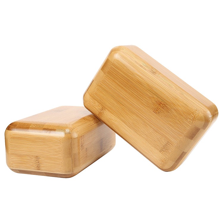 Bamboo and wood yoga blocks