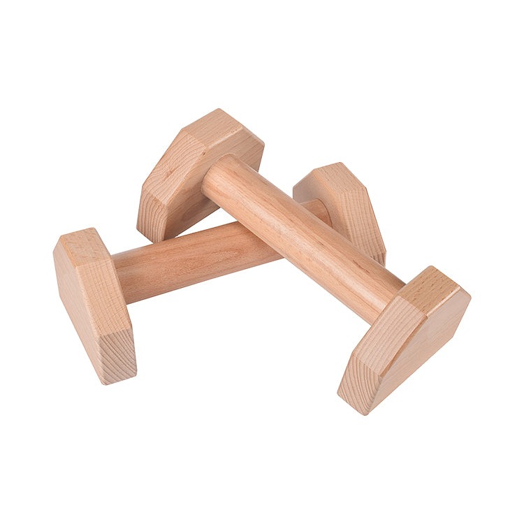 Non-slip Parallettes Wooden Push Up Bar