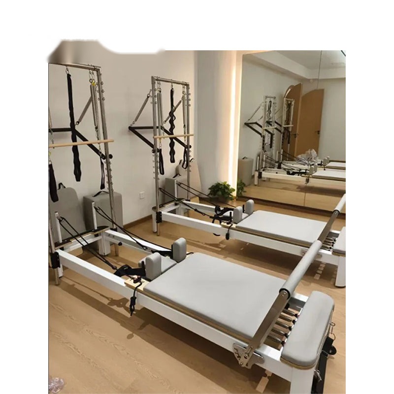 Luxury aluminum alloy pilates reformer with half tower
