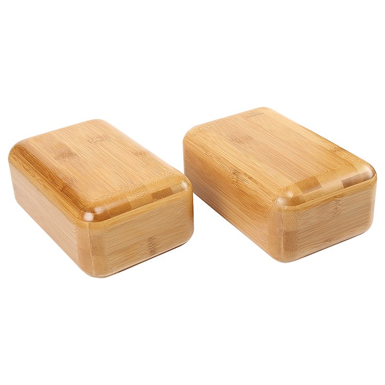 Bamboo and wood yoga blocks