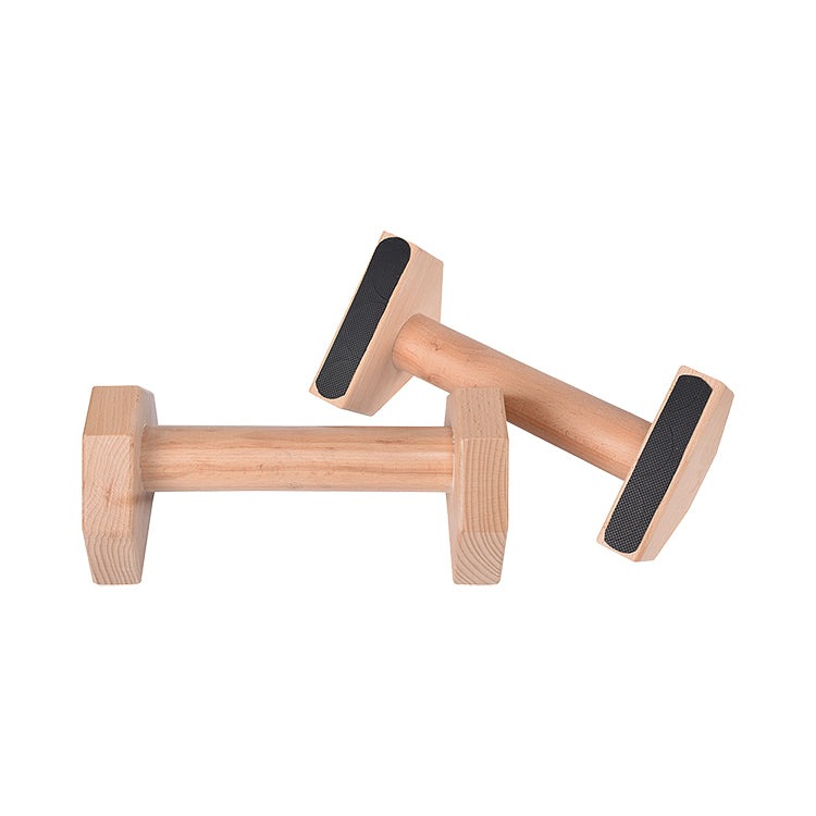 Non-slip Parallettes Wooden Push Up Bar