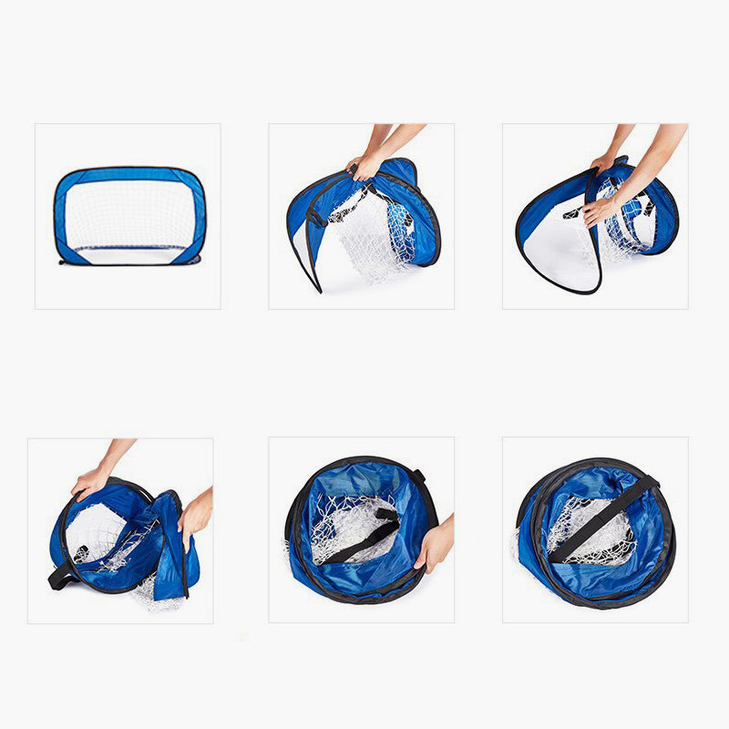 Portable foldable storage football goal