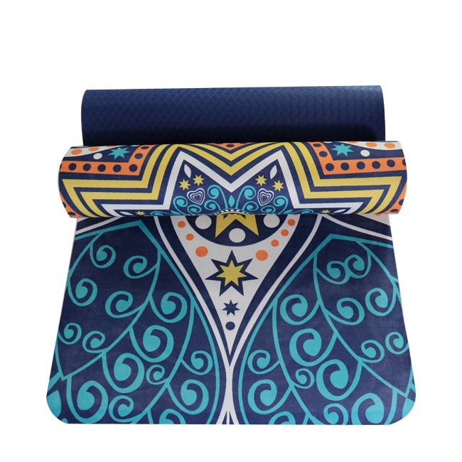 Custom Print Suede TPE Yoga Mat