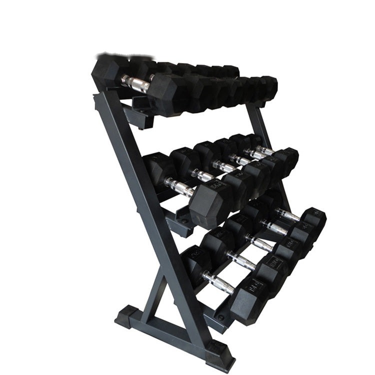 3 Tier Metal Steel Home Workout Gym Dumbbell shelves Weight Rack Storage Stand