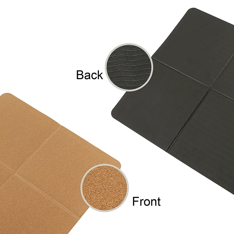 TOPKO Foldable Cork TPE Yoga Mat