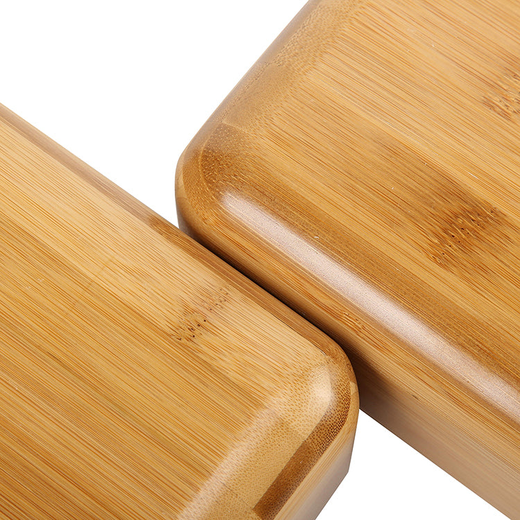 Bamboo and wood yoga blocks